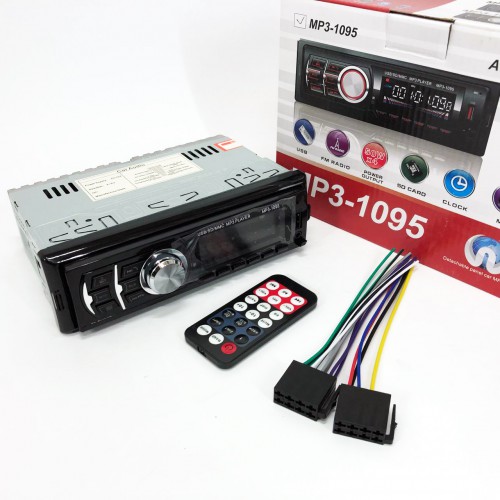 Автомагнітола MP3 1095/7336 BT ISO зі знімною панеллю 1DIN 4х50Вт, Автомагнітола стерео звук