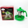 Чайник заварювальний Con Brio Green CB-6215 1,5 л, Чайник самовар скляний. Колір: зелений