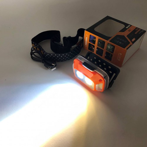 Ліхтар налобний WH-0218-XPG(white+yellow)+SMD(red), Налобний ліхтар для туризму риболовлі та полювання