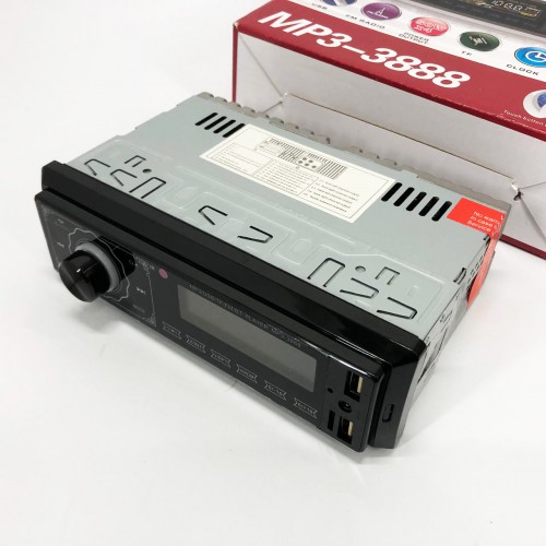 Автомагнітола MP3 3888 ISO 1DIN FM тюнер 4х50W сенсорний дисплей чорний, Bluetooth bluetooth магнітола