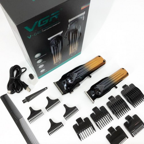 Комплект VGR 2 в 1 V-646 акумуляторна машинка для стрижки та триммер