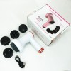 Масажер антицелюлітний для тіла рук та ніг 4 насадки 6 швидкостей Deep Rolling Massager. Колір: білий