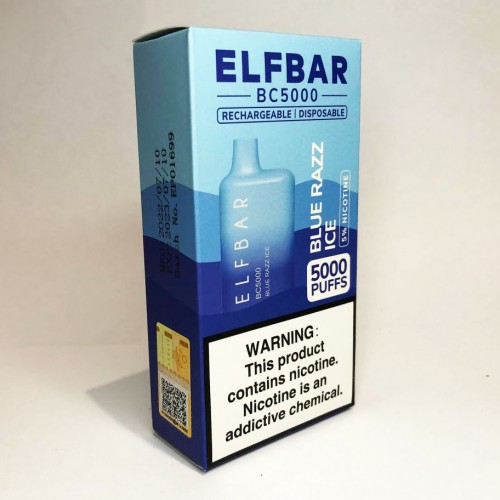 Elf Bar BC5000 5%. Синя Малина Лимонад (Blue Razz Ice)