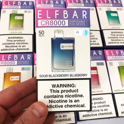 Elf Bar CR8000. Кисла Ожина Чорниця (Sour Blackberry Blueberry)