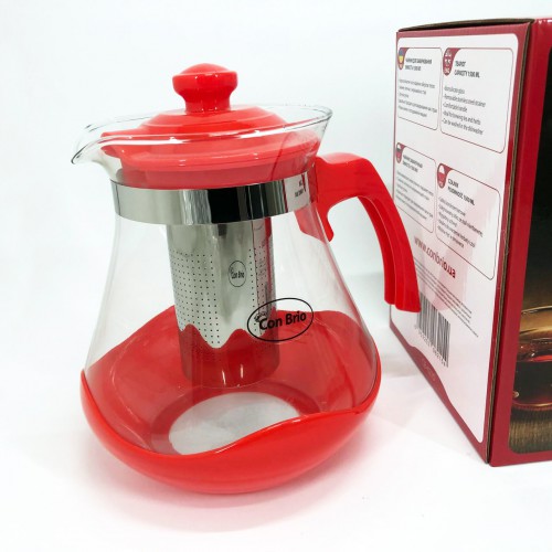 Чайник для заварювання Con Brio Green CB-6215 1,5 л, Чайник для заварювання якісний на кухню. Колір: червоний