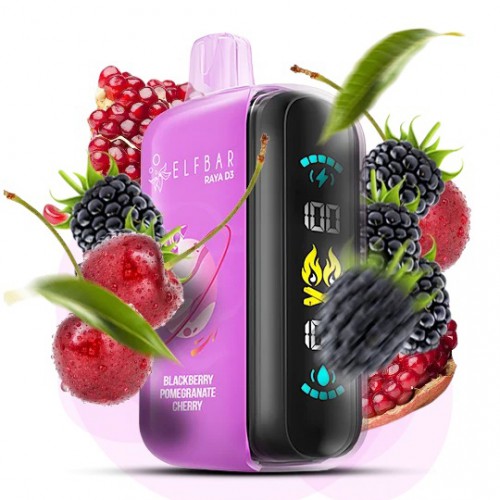 Elf Bar Raya D3 25000. Ожина Гранат Вишня (Blackberry Pomegranate Cherry)