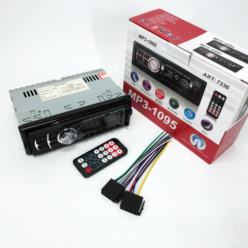 Автомагнітола MP3 1095/7336 BT ISO зі знімною панеллю 1DIN 4х50Вт, Автомагнітола стерео звук