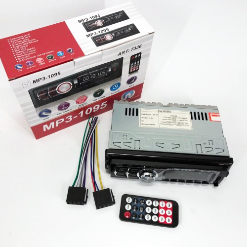 Автомагнітола MP3 1095/7336 BT ISO зі знімною панеллю 1DIN 4х50Вт, Автомагнітола стерео звук