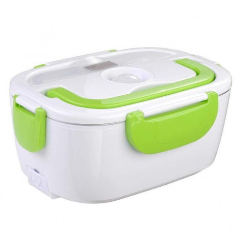 Ланч бокс електричний з підігрівом Lunch Heater 220 V Pro, Термос для їжі для дітей. Колір: зелений