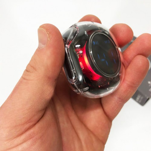 Бездротові навушники TWS T8 PRO з прозорим кейсом Вакуумний LED дисплей Bluetooth 5.3. Колір: чорний