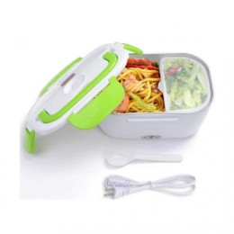 Ланч бокс електричний з підігрівом Lunch Heater 220 V Pro, Термос для їжі для дітей. Колір: зелений