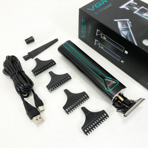 Професійна акумуляторна машинка для стрижки волосся VGR V-009 тример для бороди та вусів