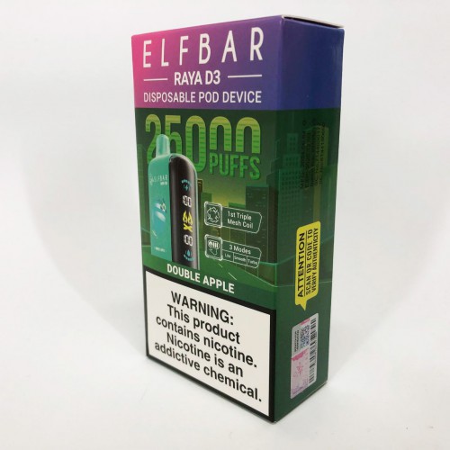 Elf Bar Raya D3 25000. Яблуко (Double Apple)