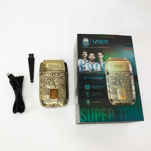 Електробритва-шейвер VGR V-336 LED Display чоловіча професійна для сухого та вологого гоління металева