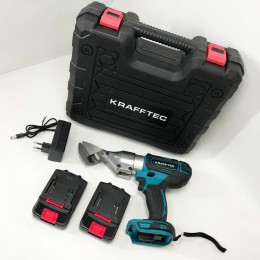 Ножиці акумуляторні по металу в кейсі Krafftec DJS130R, 2 акб 36V/5AP