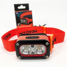 Ліхтар налобний G08-2XPG(white+yellow)+LED(red), Налобний ліхтар для автолюбителів, Led ліхтар налобний