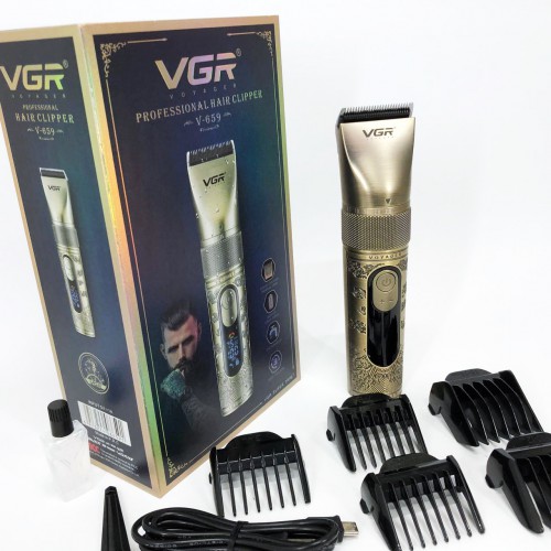 Акумуляторна машинка для стрижки VGR V-659, Машинка для стрижки волосся домашня підстригальна