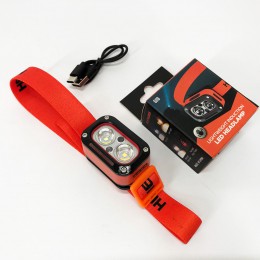 Ліхтар налобний G08-2XPG(white+yellow)+LED(red), Налобний ліхтар для автолюбителів, Led ліхтар налобний
