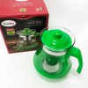 Чайник заварювальний Con Brio Green CB-6215 1,5 л, Чайник самовар скляний. Колір: зелений