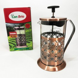 Френч-прес Заварник для чаю Con Brio CB-5180 800мл, Скляний чайник для чаю чайники