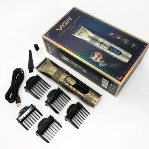 Акумуляторна машинка для стрижки VGR V-659, Машинка для стрижки волосся домашня підстригальна