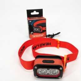 Ліхтар налобний G08-2XPG(white+yellow)+LED(red), Налобний ліхтар для автолюбителів, Led ліхтар налобний
