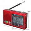 Портативна стовпчик радіо MP3 USB Golon RX-6622. Колір: червоний