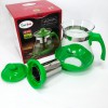 Чайник заварювальний Con Brio Green CB-6215 1,5 л, Чайник самовар скляний. Колір: зелений