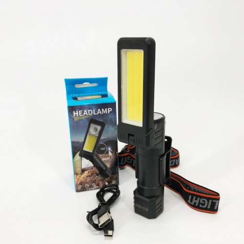 Ліхтар WORKLIGHT 2 в 1 5305-COB(WHITE+YELLOW), Потужний ліхтар для риболовлі, Потужний ліхтар на голову