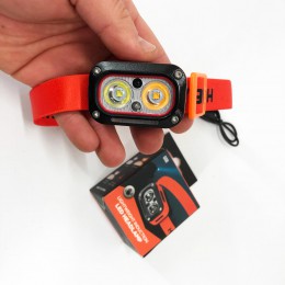 Ліхтар налобний G08-2XPG(white+yellow)+LED(red), Налобний ліхтар для автолюбителів, Led ліхтар налобний