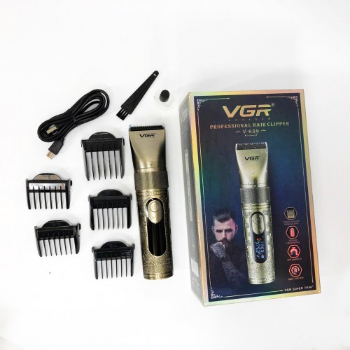 Акумуляторна машинка для стрижки VGR V-659, Машинка для стрижки волосся домашня підстригальна