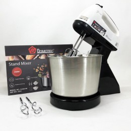 Міксер стаціонарний із металевою чашею Domotec R6637W Кухонний електричний на 250 Вт 7 швидкостей