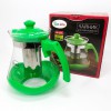 Чайник заварювальний Con Brio Green CB-6215 1,5 л, Чайник самовар скляний. Колір: зелений