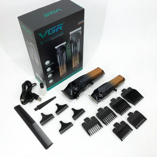 Комплект VGR 2 в 1 V-646 акумуляторна машинка для стрижки та триммер