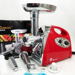 М'ясорубка електрична із соковижималкою Domotec MS-2019 2400W. Колір: червоний