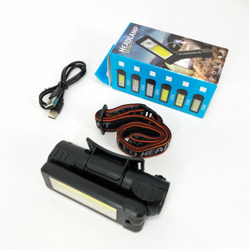 Ліхтар WORKLIGHT 2 в 1 5305-COB(WHITE+YELLOW), Потужний ліхтар для риболовлі, Потужний ліхтар на голову