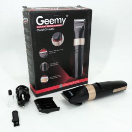 Акумуляторна машинка для стрижки волосся Gemei GM-6042, окантувальна машинка. Колір: чорний