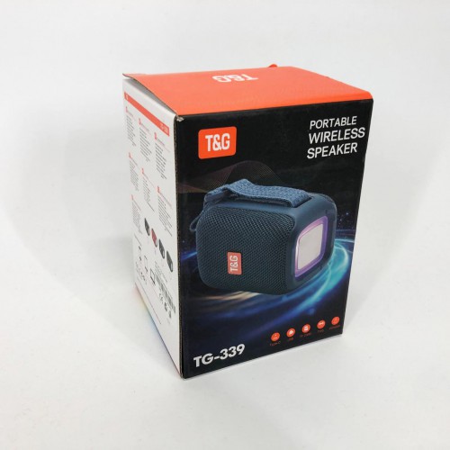 Портативна Bluetooth колонка TG339 5W з RGB підсвічуванням, Гучна блютуз колонка. Колір: червоний