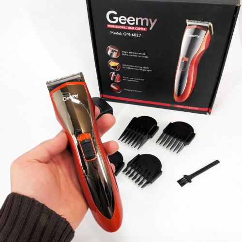 Машинка для стрижки волосся Pro Gemei GM-6027, Хороший бездротовий триммер, Практична машинка