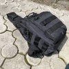 Набір: армійська чорна сумка + тактичний ліхтар професійний POLICE BL-X71-P50
