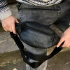 Бананка шкіряна універсальна текстурна, Чоловіча бананка з натуральної шкіри, Сумка для торгівлі