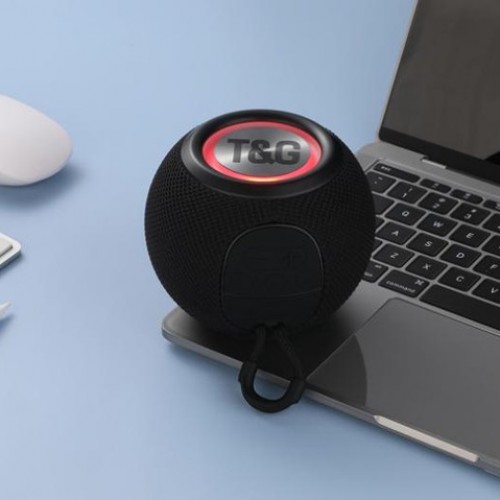 Бездротова потужна колонка TG337 з Bluetooth, RGB-підсвічуванням та радіо. Колір: чорний