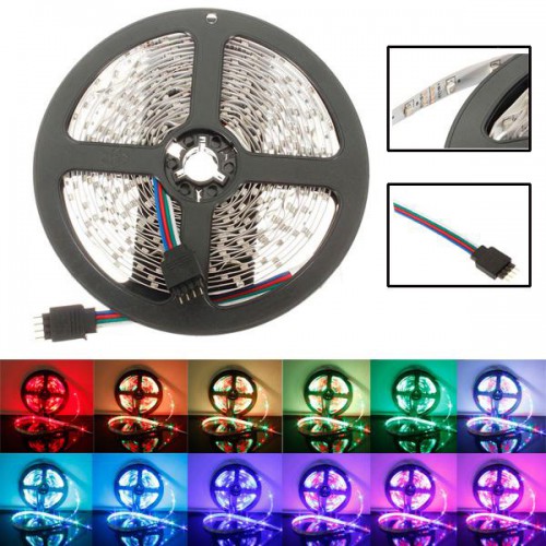 Світлодіодна стрічка SMD 5050 RGB LED 2 м IP65 з пультом та блоком живлення USB, 2м, Стрічка світлодіодна 5050
