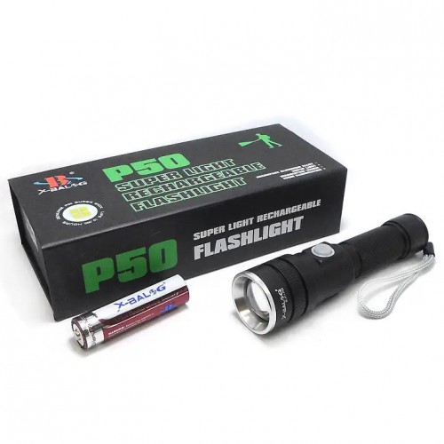 Ліхтар акумуляторний Bailong BL 611-P50, Ліхтарик поліс, Тактичний ліхтар, Ручний ліхтарик led