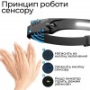 Ліхтар налобний BL-W689/G28-LM+COB, сенсорний, Li-ion акумулятор, світлодіодний ліхтар на лоб