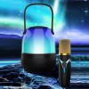 Портативна колонка XM-A68 з RGB підсвічуванням та мікрофоном, Bluetooth мікрофон для караоке