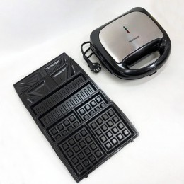 Мультимейкер Rainberg RB-5408 4 в 1 вафельниця, бутербродниця, ліщина, гриль 2200 Вт електрогриль