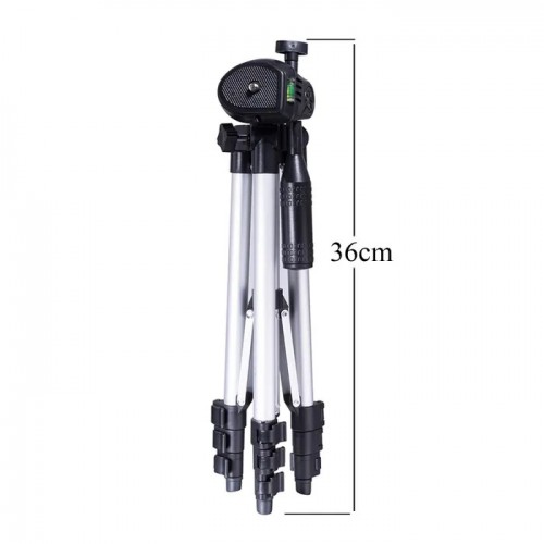 Штатив для телефону та фотоапарата Tripod 3110 PRO портативний трипод 0,35-1.02м висота. Колір: срібний