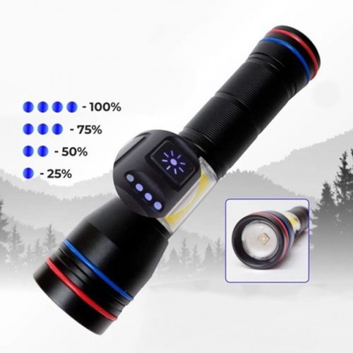 Ліхтар PLD-231 WHITE LASER LED PM10-TG+COB(white+red), 1х26650, Ліхтарик police оригінал, Ліхтарик поліс