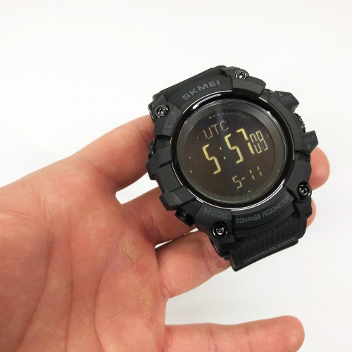 Годинник наручний чоловічий SKMEI 1356BK BLACK, фірмовий спортивний годинник. Колір: чорний
